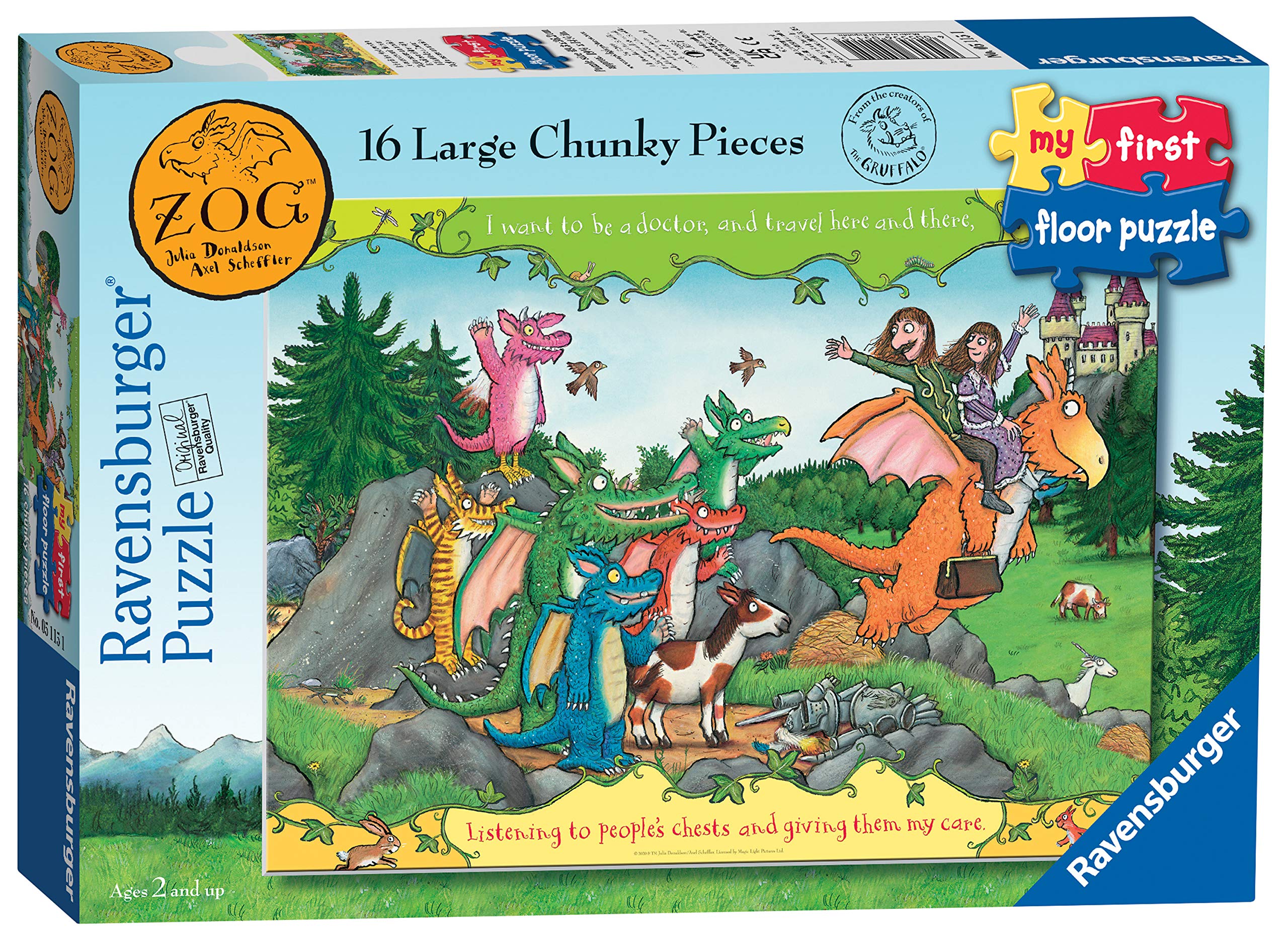 Ravensburger Zog - My First Floor Puzzle - 16 Piece Jigsaw Puzzle for Kids Ages 2+ | 49.3 x 36.2cm 1