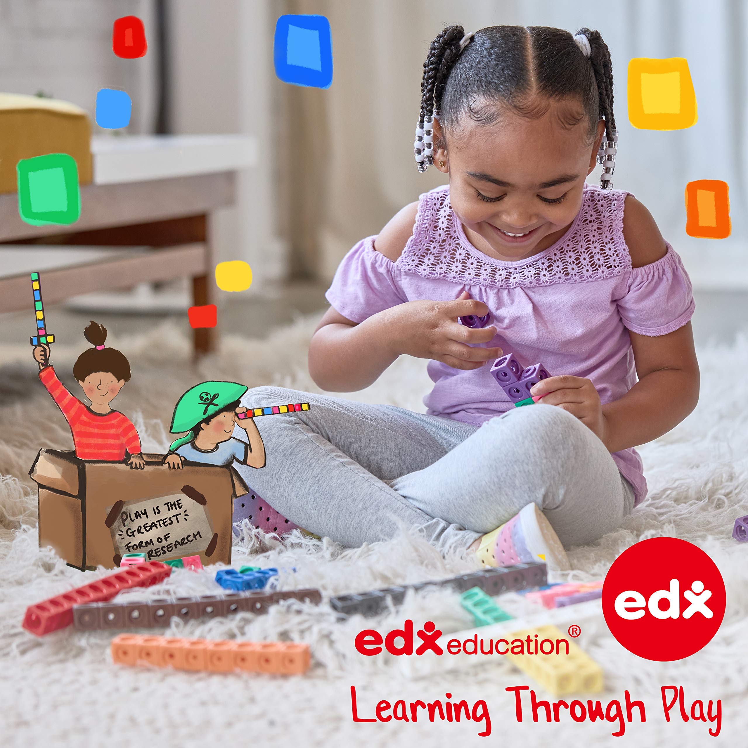 edxeducation Transparent Attribute Blocks - Educational Playset for Early Learning 7