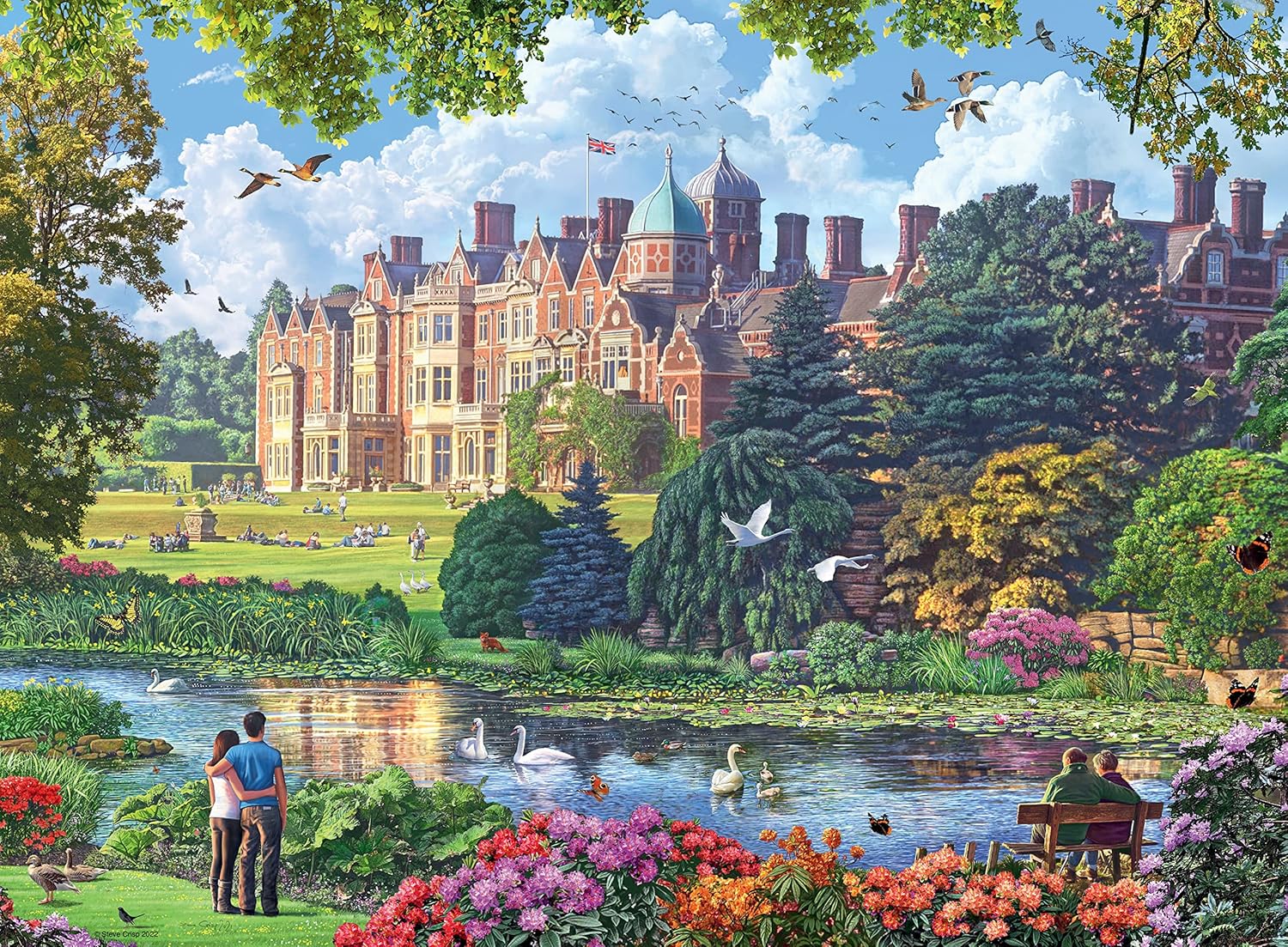 Ravensburger Happy Days Royal Residences 4x 500 Piece Jigsaw Puzzle - Garden Seasons Collection 8