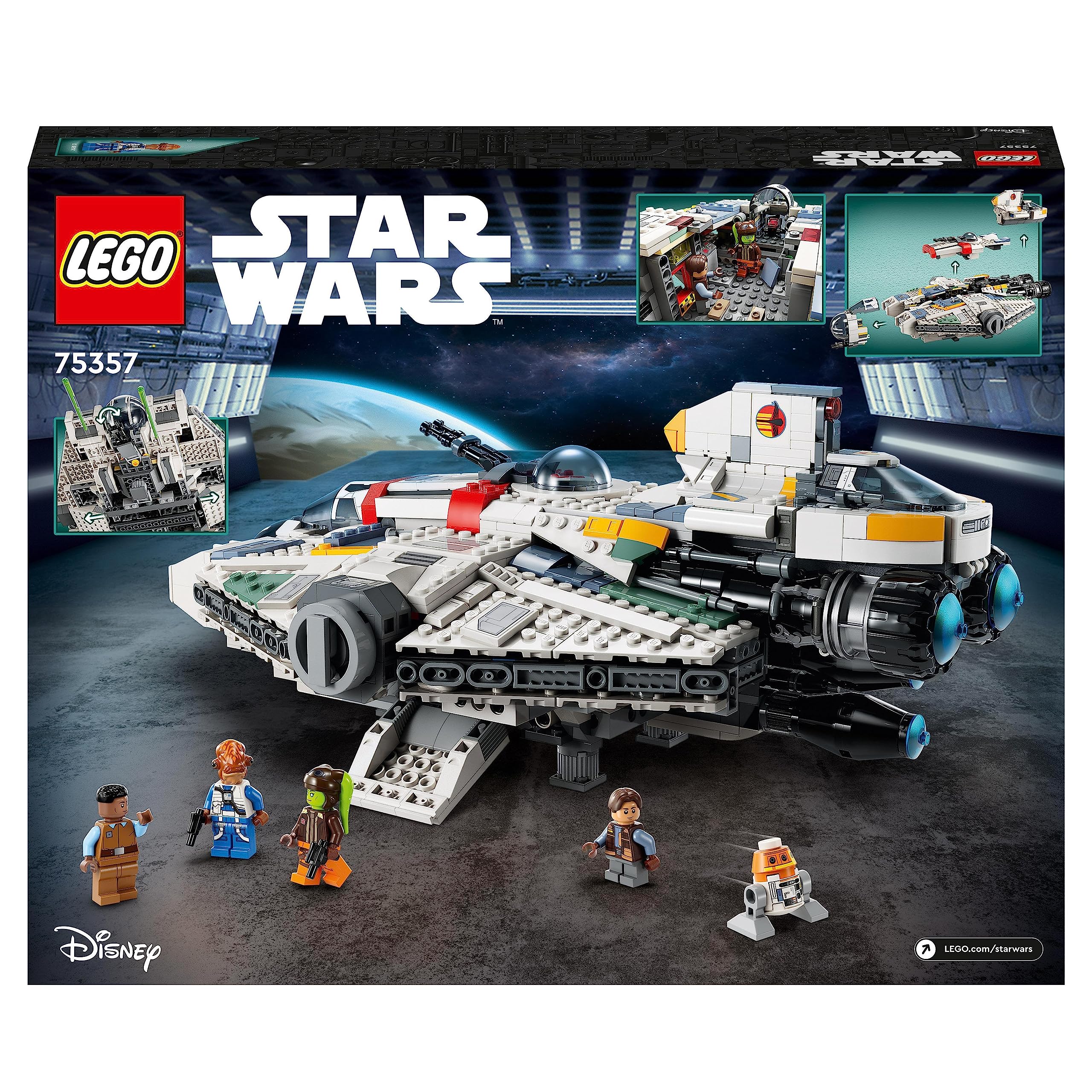 LEGO 75357 Star Wars Ghost & Phantom II Set with 2 Brick-Built Ahsoka - Building Toy for Ages 10+ 8