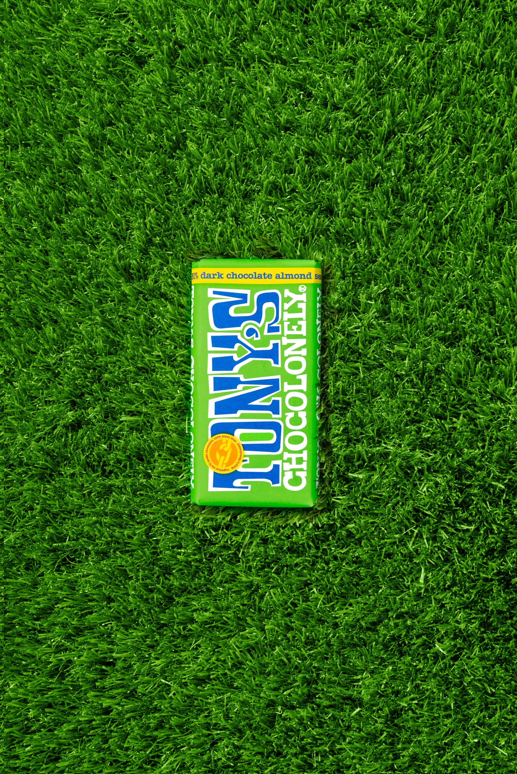 Tony's Chocolonely Dark Chocolate Almond Sea Salt Bar - 180g Belgian Fairtrade 6