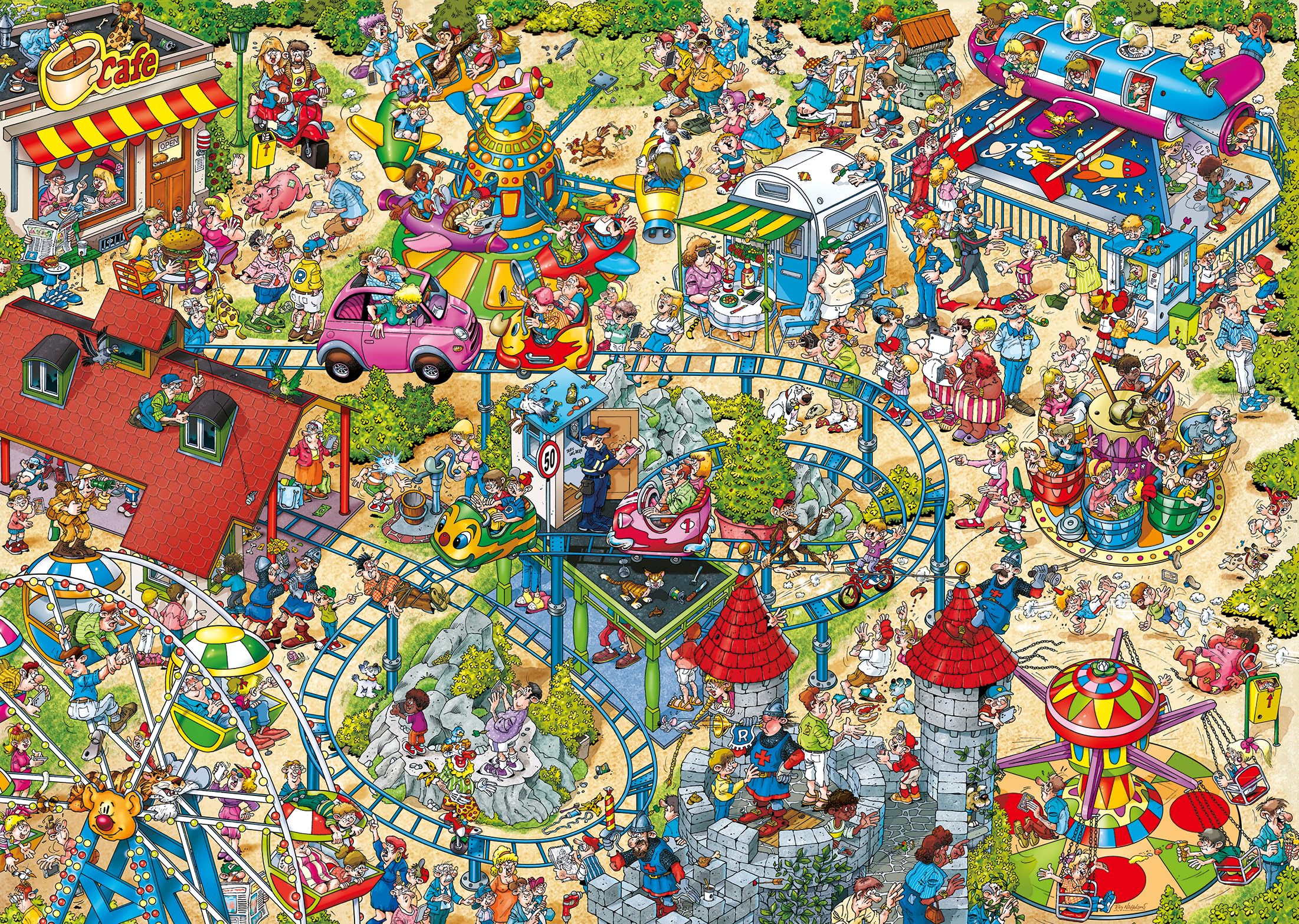 Ravensburger Ray’s Comic Series Funny Holiday Resort Jigsaw Puzzle - 1000 Pieces | 70x50cm