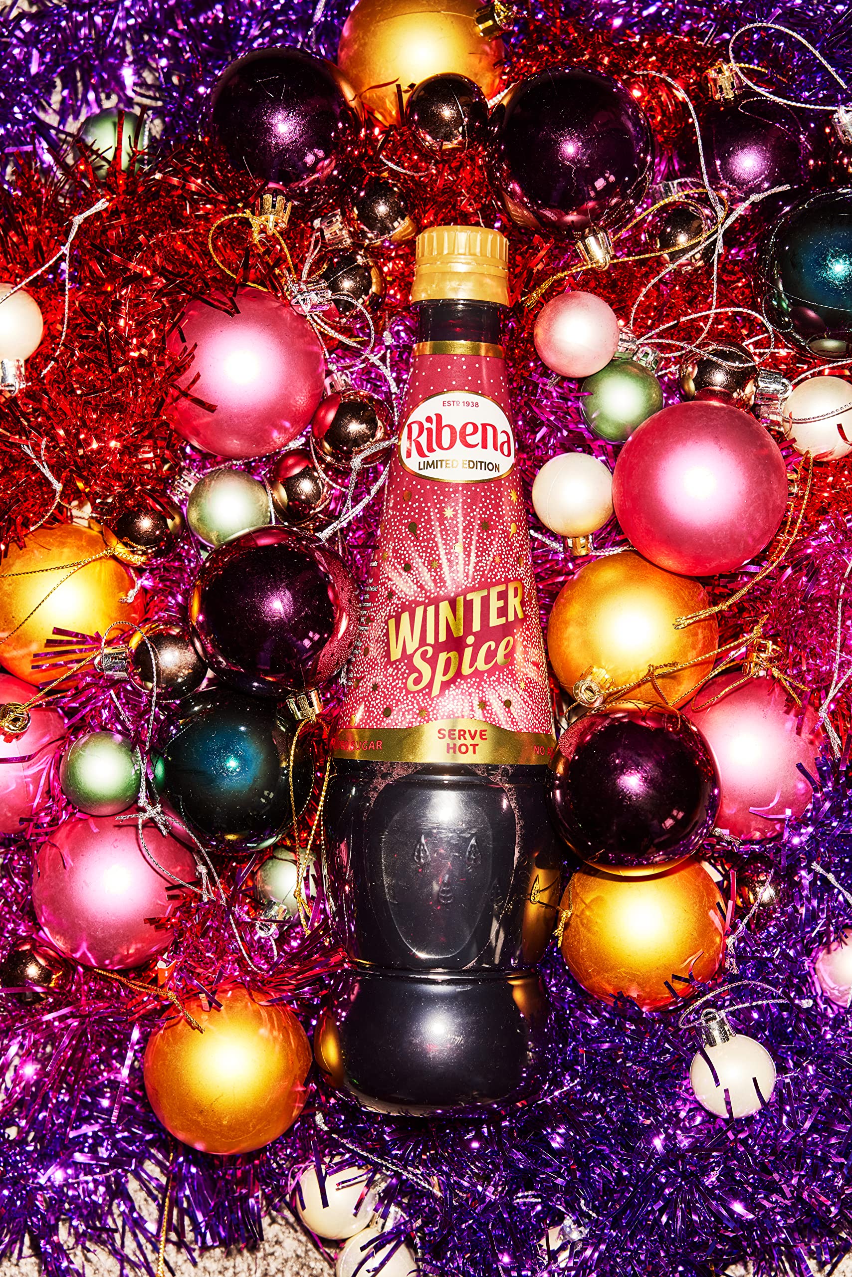 Ribena Winter Spice Squash No Added Sugar 850ml - Real British Blackcurrant 4