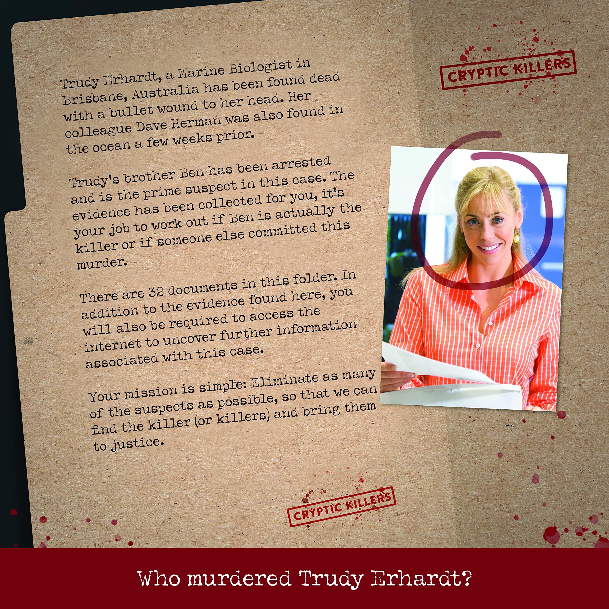 Cryptic Killers Unsolved Murder Mystery Game - Cold Case Files Investigation | 3+ Hours Playtime | Difficulty 4/5