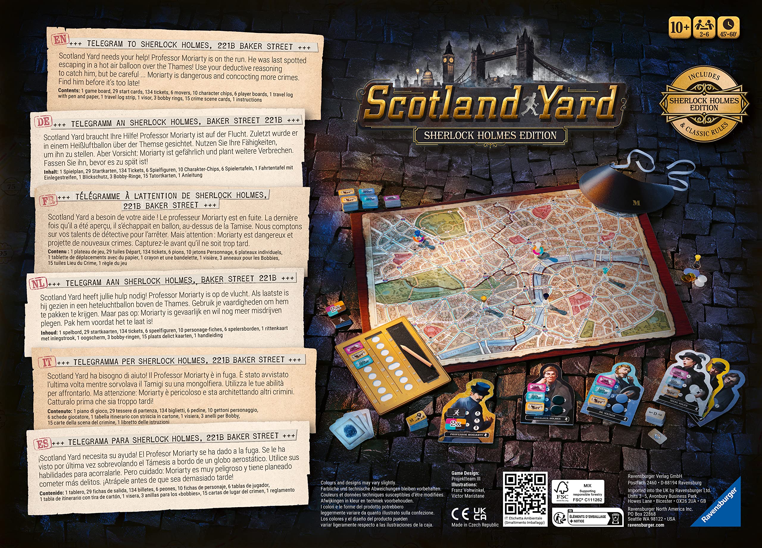 Ravensburger Scotland Yard Sherlock Holmes Edition Strategy Board Game | 2-6 Players | Ages 10+ 4