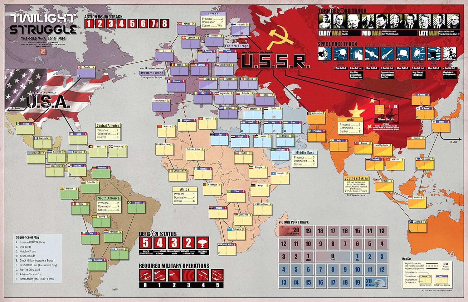 GMT Games Twilight Struggle: The Cold War 1945–1989 Deluxe Edition Board Game 3