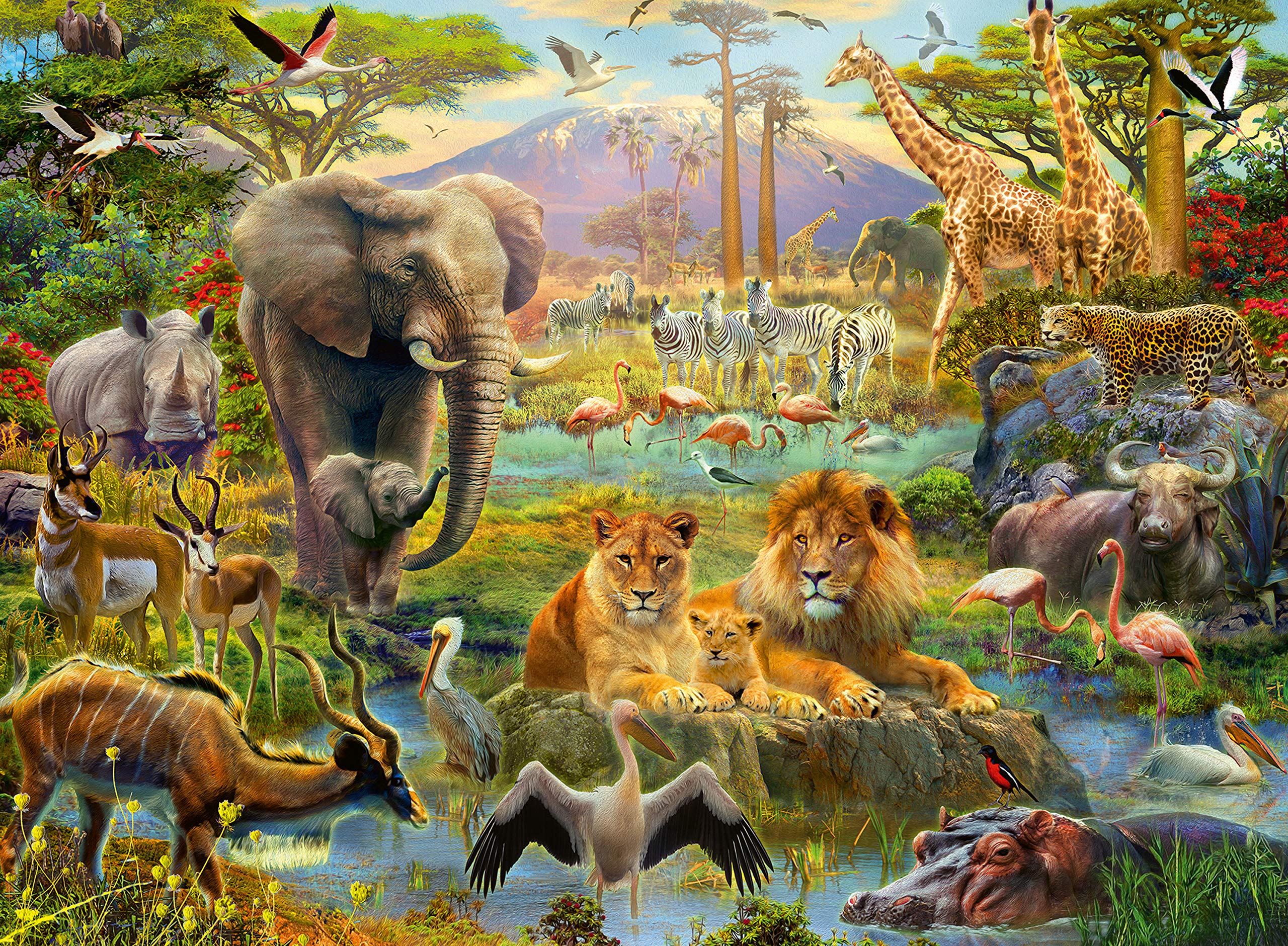 Ravensburger Animals of The Savanna Jigsaw Puzzle - 200 Extra Large Pieces for Kids Age 8+