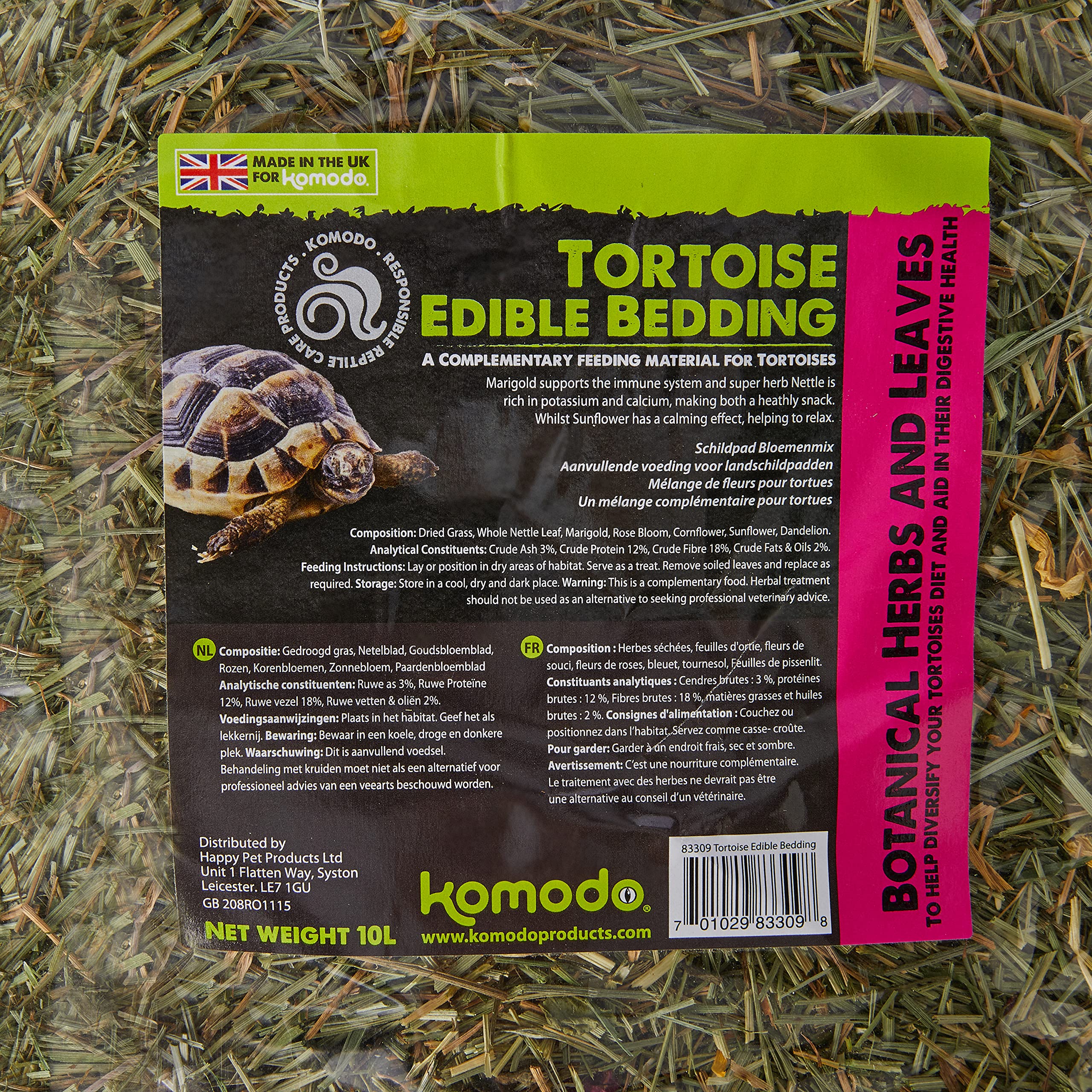 Komodo Edible Tortoise Bedding - All Natural Foraging Substrate | 10L 2