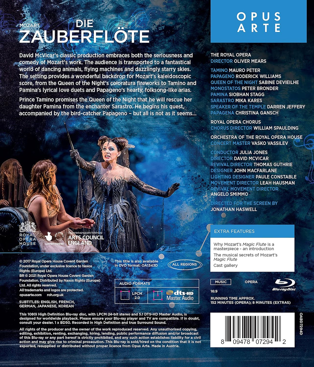 Mozar: Die Zauberflote [Siobhan Stagg; Mauro Peter; Roderick Williams; Royal Ope