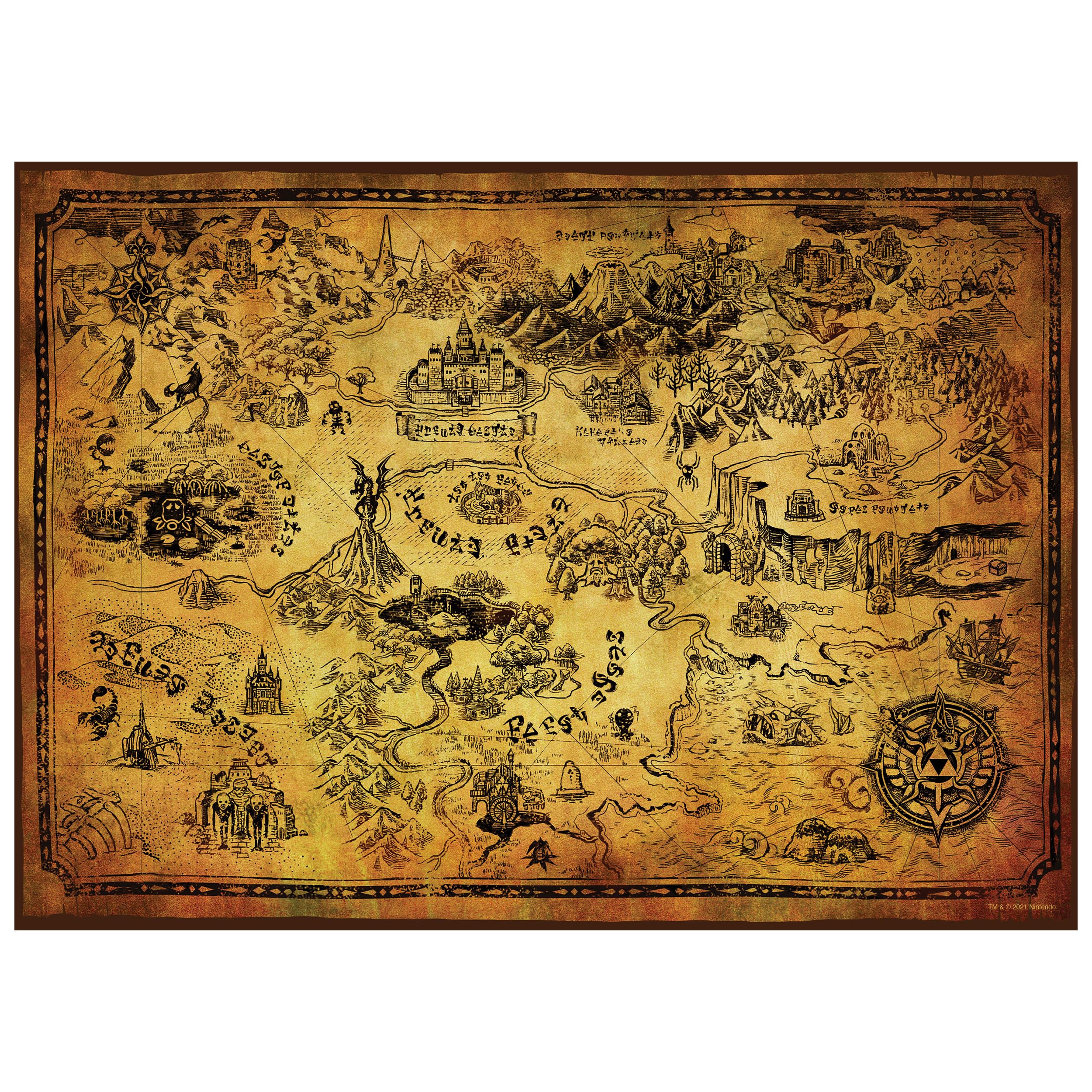 USAopoly Zelda Hyrule Map Puzzle - 1000 Pieces, Ages 8+ 10
