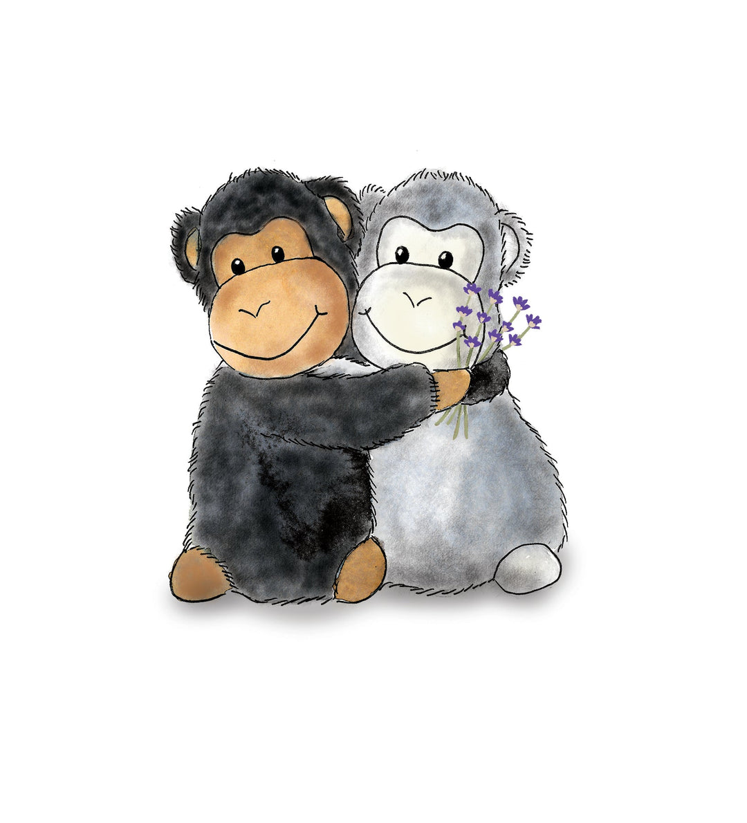 Warmies 9'' Warm Hugs Monkeys - Fully Heatable Soft Toy Scented with French Lavender