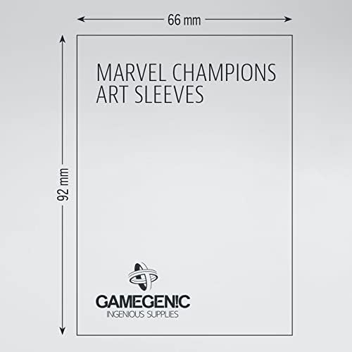 Gamegenic Marvel Champions Sleeves - Black, 50-Pack with Transparent Case 7