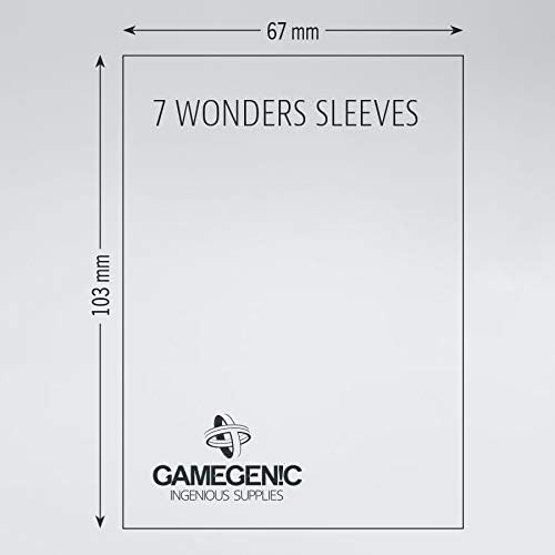 GAMEGEN!C- Prime 7 Wonders Sleeves 67x103mm (80), Clear Color (GGS10044ML)