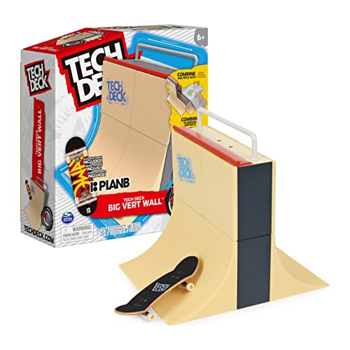 Tech Deck, Big Vert Wall X-Connect Park Creator, Customisable and Buildable Ramp Set with Exclusive Fingerboard, Kids’ Toy for Boys and Girls Ages 6 and up