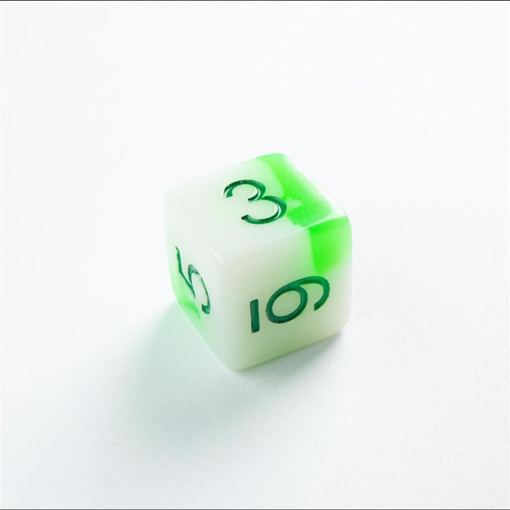 Glow Series Toxic Stones RPG Dice Set | Set of 7 Glow-in-The-Dark Dice in a Vari