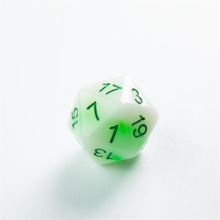 Glow Series Toxic Stones RPG Dice Set | Set of 7 Glow-in-The-Dark Dice in a Vari