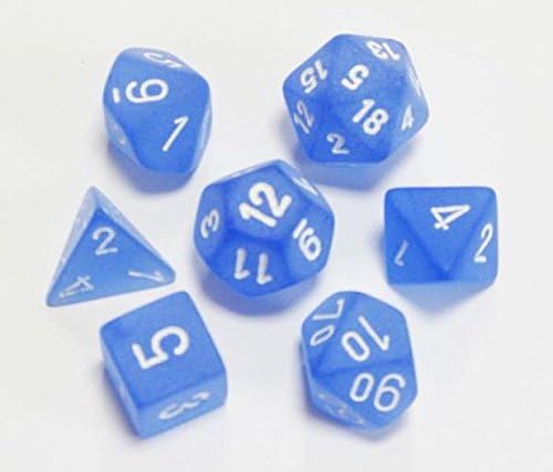 Chessex Says: CHX27406 Set Dice Frosted: Blue/White (7)