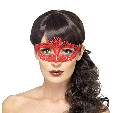 Smiffys 45627 Embroidered Lace Filigree Eye Mask (One Size)