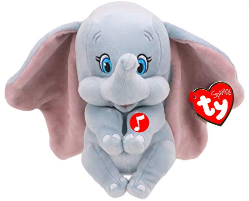 Ty 41095 Dumbo W/Sound Beanie BABIE-Disney, Multicolored