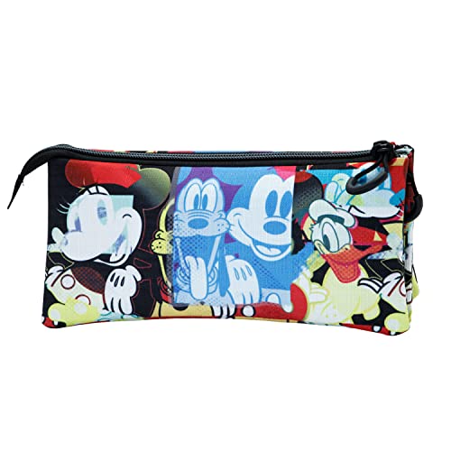 Mickey Mouse Buddies-Triple HS Pencil Case, Multicolour