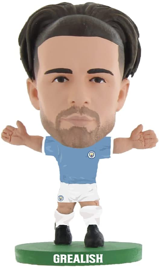 SoccerStarz SOC1570 Manchester Jack Grealish Mini Football Figure, Man City, 5 c