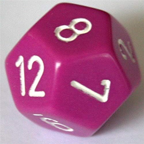 Chessex CHX25427 Dice-Opaque Light Purple/White Set