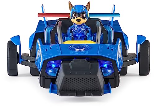 Paw Patrol: The Mighty Movie, Chase’s Mighty Transforming Cruiser with Mighty Pups Action Figure