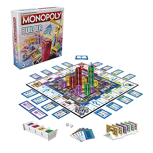 Monopoly Builder Board Game, Strategy Game, Family Game, Games for Children, Fun