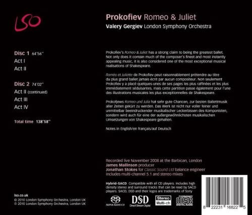 Prokofiev: Romeo & Juliet (LSO / Gergiev) [Audio CD]