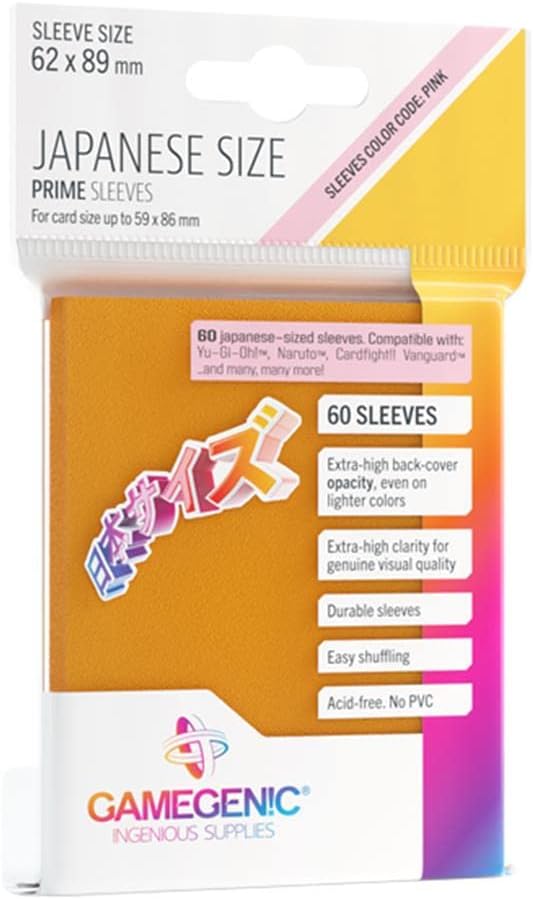 Prime Japanese Sized Sleeves Orange - Multi-Language (Includes Spanish)