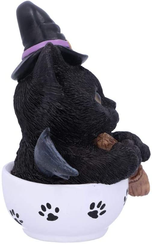 Nemesis Now Kit-teacup - Witch Cat Figurine in Teacup Polyresin Collectible 3