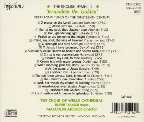 The English Hymn 2: Jerusalem the Golden [Audio CD]