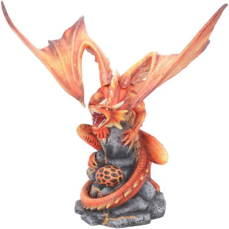 Nemesis Now Adult Fire Dragon Anne Stokes 24.5cm Figurine, Resin, Red, One Size