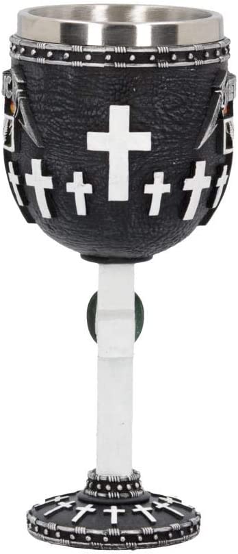 Nemesis Now B4682N9 Metallica-Master of Puppets Goblet 18cm, Resin w/stainless steel insert, Black, One Size