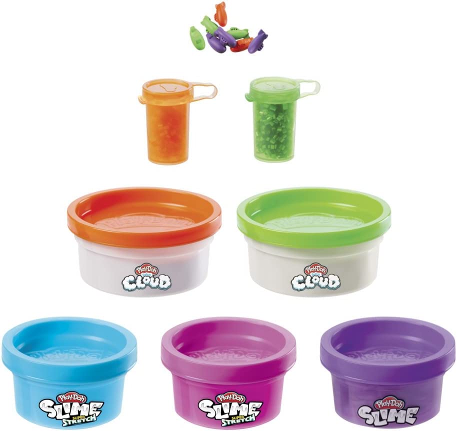 Play-Doh Nickelodeon Slime Rockin' Mix-ins Kit - 5 Can Set for Kids 4 Years and Up