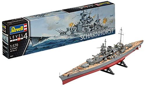 Revell 54195 05037 Battleship Scharnhorst Model Kit, Various