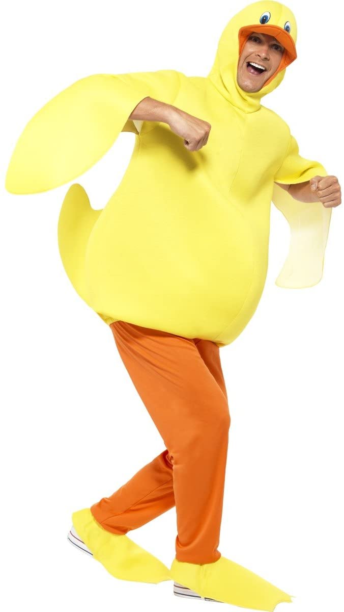 Smiffys Duck Costume, with Bodysuit, Trousers