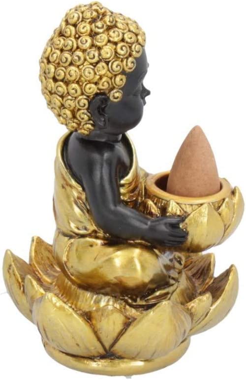 Nemesis Now Baby Buddha Backflow Incense Burner 10.3cm, Gold