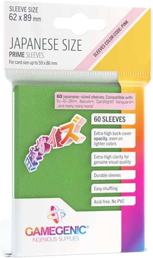 Prime Japanese Sized Sleeves Green - Multi-Language (Includes Spanish)