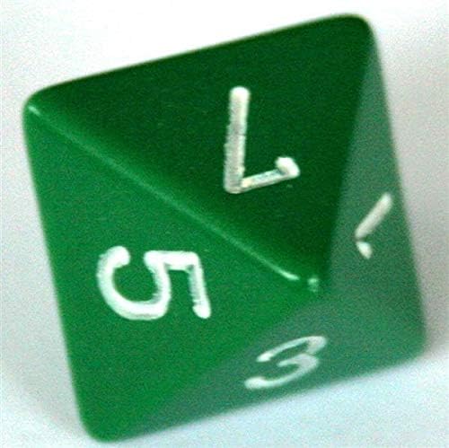 Chessex Polyhedral 7-Die Opaque Dice Set - Green with White