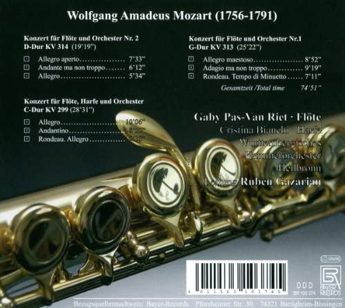 Wolfgang Amadeus Mozart: Flute Concertos Nos. 1 & 2/Concerto for Flute, Harp & Orchestra [Audio CD]