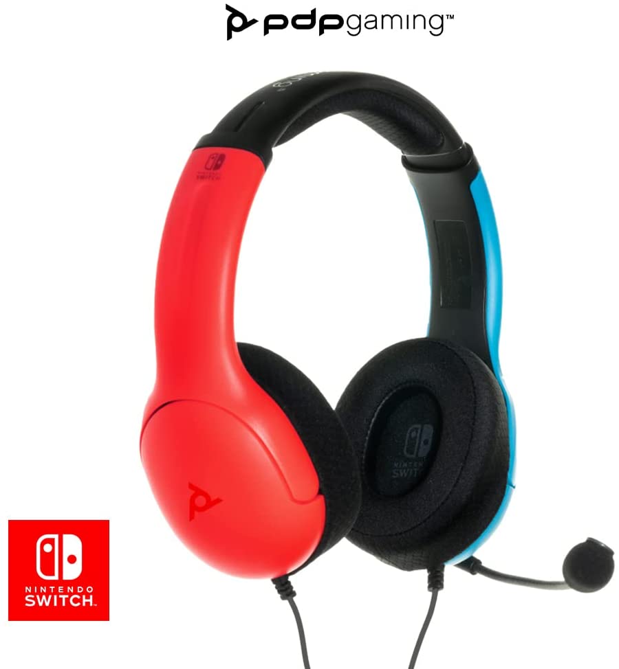 PDP LVL40 Wired Stereo Headset for NS -Joycon Blue/Red