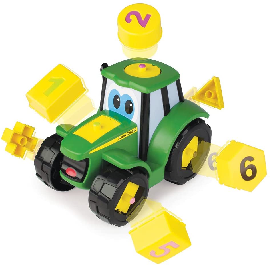 Tomy 46654 John Deere Learn N Pop Johnny Fahrzeugspielzeug Kinderspielsets, Mehrfarbig