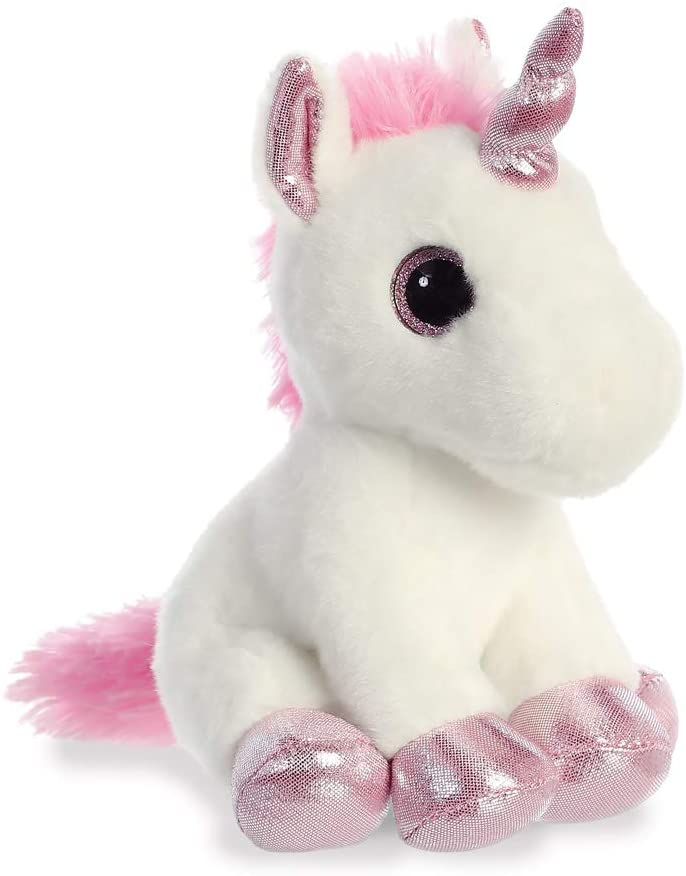 Aurora Sparkle Tales Lolly Unicorn Plush Toy - 7-Inch Soft Huggable Unicorn for Kids