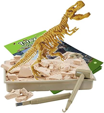 Science4you T Rex Fossil Hunting Kit for Kids - Excavate and assemble the 10 pieces TRex Fossil