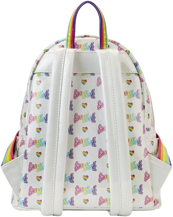 Loungefly Lisa Frank Logo Heart Rainbow Mini Backpack