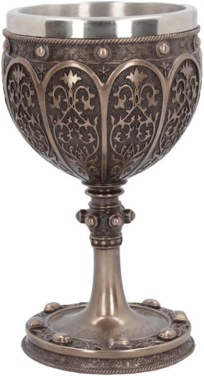 Nemesis Now B4507N9 Grail 17cm Chalice, Resin w/Stainless Steel, Bronze