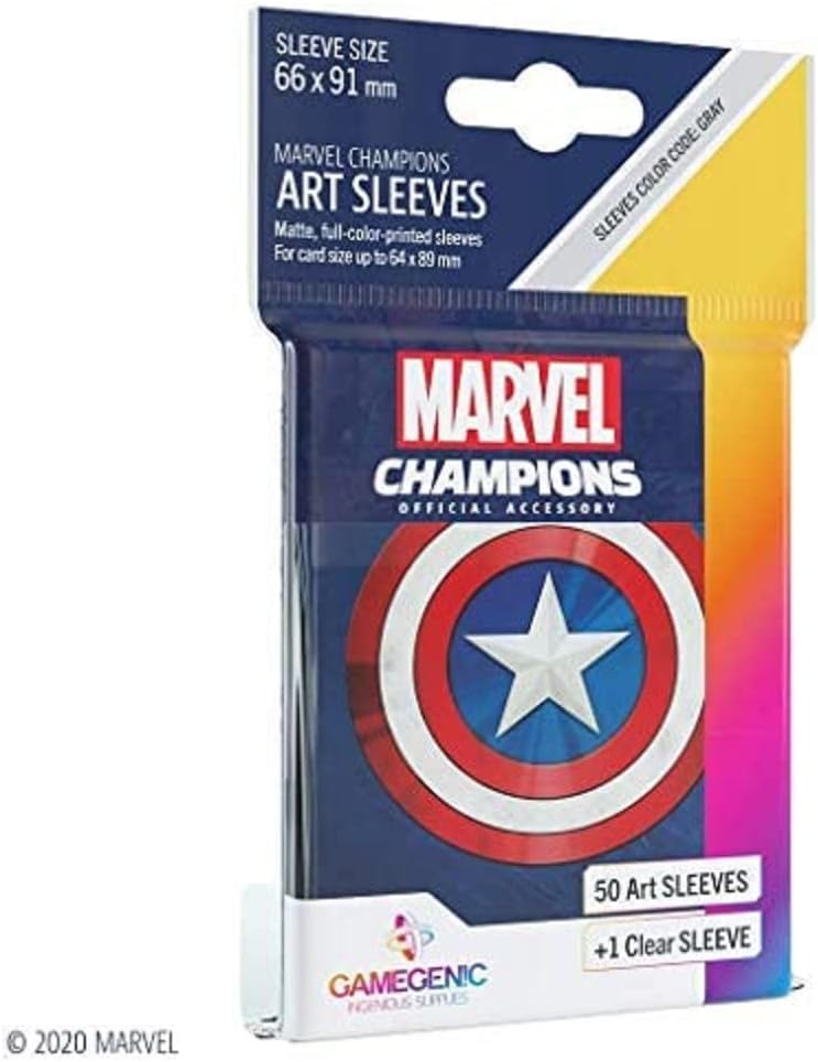 Fantasy Flight Games Marvel Champions Official Sleeves: Marvel Blue - Card Game Accessories