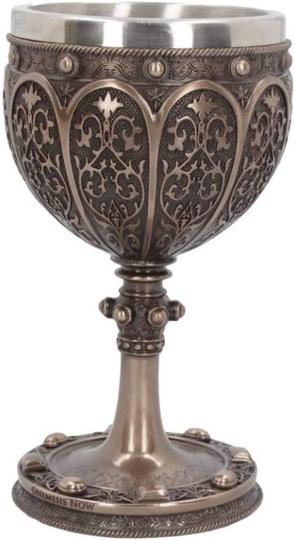 Nemesis Now B4507N9 Grail 17cm Chalice, Resin w/Stainless Steel, Bronze