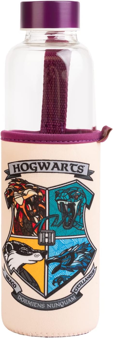 Official Harry Potter Glass Water Bottle - 500 ml, Glass Bottle